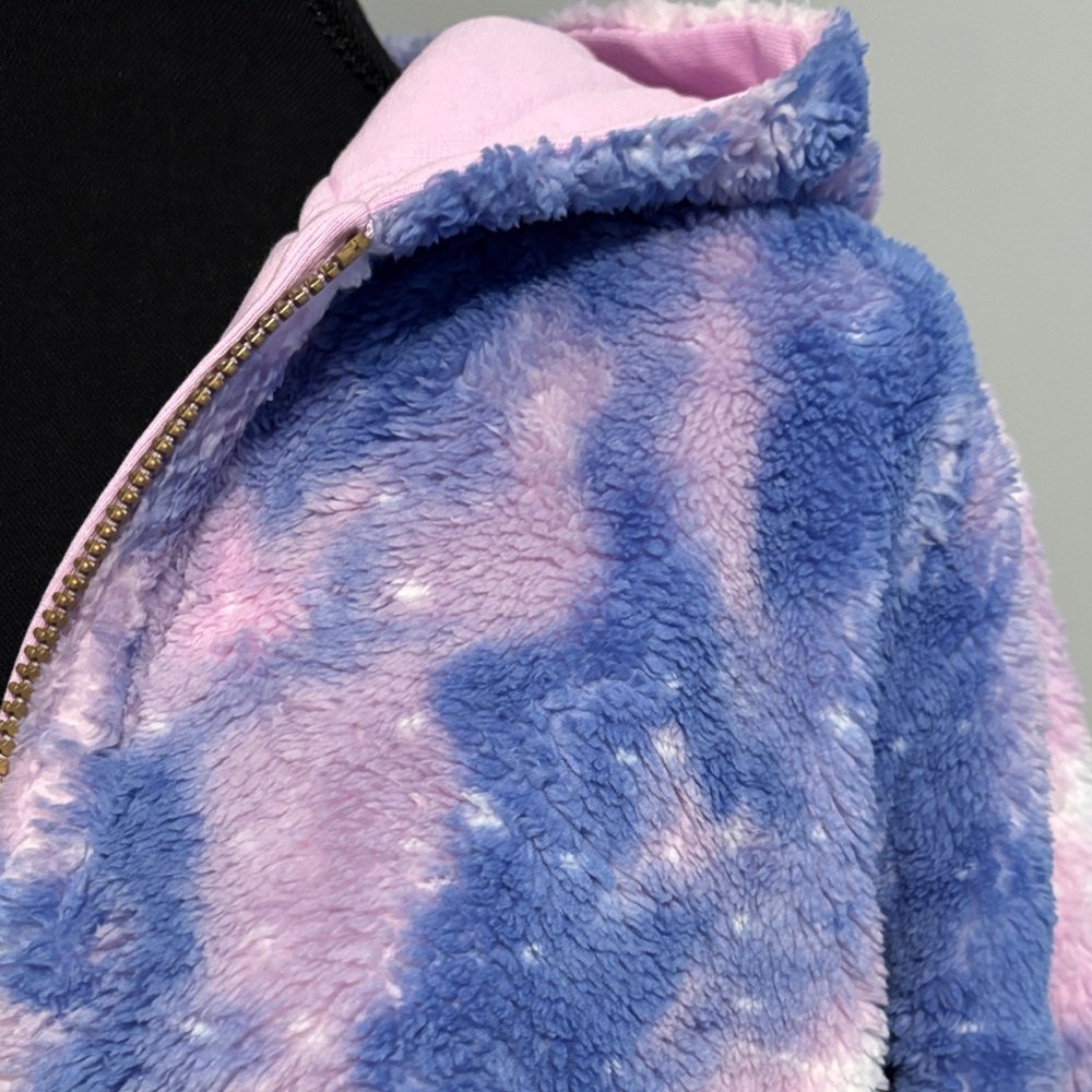 Lands’ End Lavender Zip-Up Hoodie Reversible cozy faux- Fur XXL - Girls - Picture 11 of 16